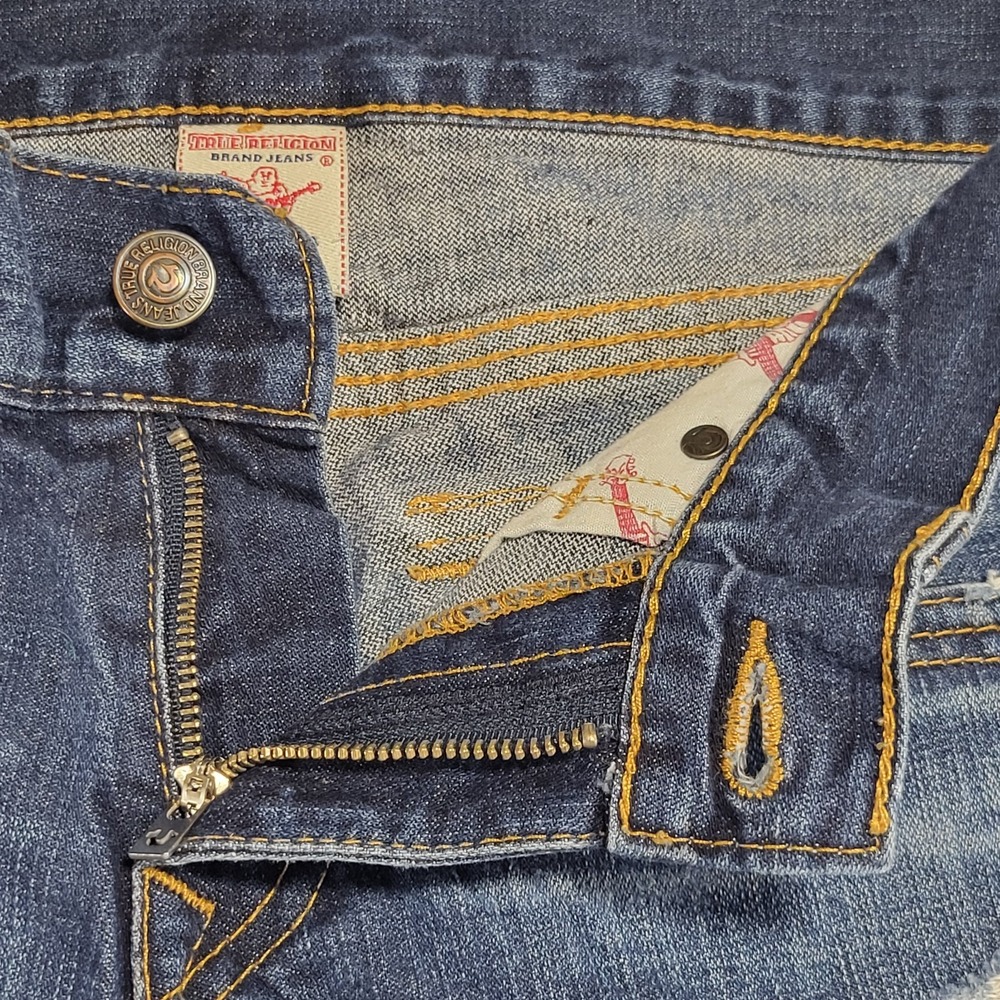 Vtg True Religion Men's "Billy" Bootcut "Made In USA" Denim Jeans Sz (30W x 31L) - Picture 4 of 16